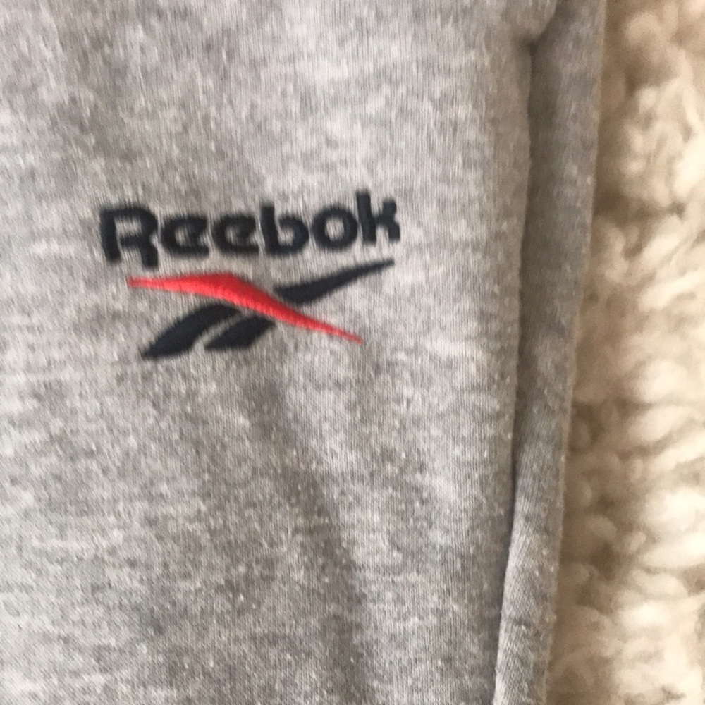 gray reebok sweatpants